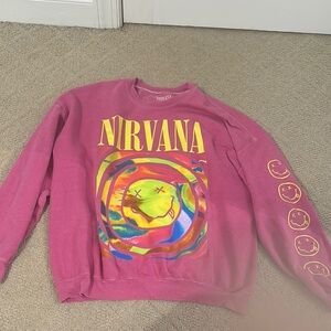 Pink Nirvana Graphic Sweatshirt